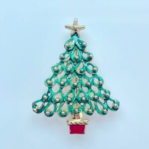 Vintage Christmas Tree Brooch